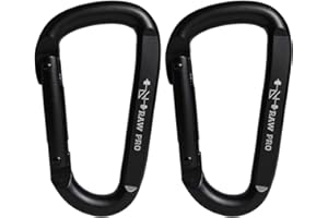 DanRaw Pro Heavy-Duty Black Carabiner Clips (2-Pack or 4-pack) Gym Accessory for Resistance Bands, Cable Machines, Weight Training & Gear Attachment – Durable, Design for Fitness & Home Workouts