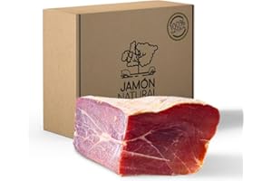 JAMONNATURAL Jamon Serrano Spanish Ham - 1 kg Mini Boneless Serrano Gran Reserva 15 Months - 100% Natural - No Additives or Preservatives - Great Taste Awards 2020 - Gold Star Winning Serrano Ham Cured Meat