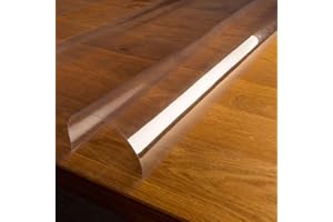 ‎LARO laro 0,30 mm Dicke Tischfolie Tischdecke Transparent Durchsichtig Abwaschbar Garten-Tischdecke Tischschutz-Folie PVC Plastik-Tischdecken Wasserabweisend Eckig Meterware |07|, Größe:100x100 cm
