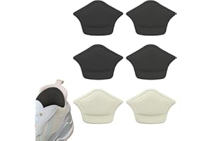 FOATCOX Fersenpolster für zu Große Schuhe, Fersenpolster mit Einlagen aus Schwamm, Shoe Patch Schuh Fersen Reparatur Set (2 Schwarz & 1 Cremefarben, 3 Paare (2Schwarz+1Cremefarben))