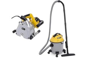 POWER PLUS Juego de fresadora de pared, aspirador de pared, fresadora, fresadora de juntas, aspirador industrial