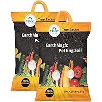 TrustBasket Enriched Premium Organic Earth Magic Potting Soil Mix with Required Fertilizers for Plants - 10 KG