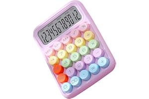 BROLEO Calculadora Electrónica Colorida, Calculadora Resistente a Derrames para el Aula para el Hogar (Lila Púrpura)