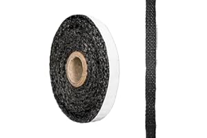 Lioaeust Sello de vidrio autoadhesivo, cuerda plana negra para estufa, chimenea, 2 m