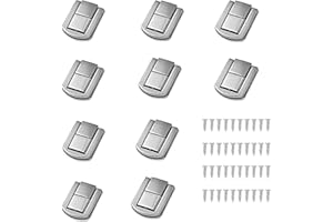 Basetousual 10 piezas Cerrojo Para Caja de Joyería, Metal Cierres Para Cajas Madera, Cerrojos De Bloqueo De Caja, con 40 Tornillos, Adecuado para Cajones, Armarios, Cajas de Regalo