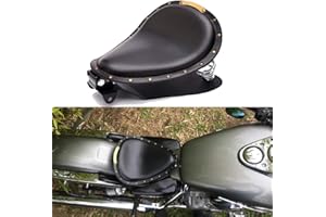 DREAMIZER Asientos para moto, Negro asiento individual de cuero con resorte, para Sportster Forty-Eight 48 XL883 1200 Chopper Custom