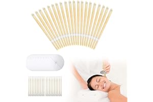 CARPLUSSTUDIO 20ps Natural-Protective-Candles Hopi Ear Candles - Natural Beeswax Hopi Ear Candles Kit Effective Ear Wax Removal & Ear Cleaning Therapy