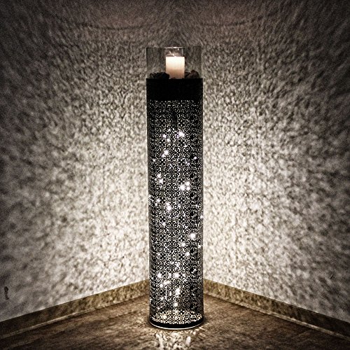 albena shop 73-150 Gadi Columna de Viento Oriental Columna Metal/Vidrio (L con una Cadena de luz LED)