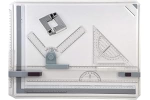 WinHUb A3 Zeichenbrett 51×37 cm – Verstellbarer Zeichenwinkel, Profi-Zeichenplatte mit Schiebelineal, T-Quadrat & Zubehör – Für Studenten, Ingenieure, Künstler & Architekten