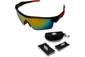 KAWAKAI® Gafas de sol deportivas - Gafas Ciclismo - Gafas Hombre - Gafas para practicar todo tipo de deporte al aire libre y para la vida cotidiana como puede ser conducir