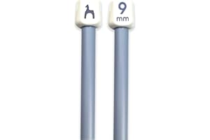 Panini Tessuti, Ferri da Maglia Lunghezza 60 cm - in Plastica e Alluminio - Ideali per lavorare a Maglia, creazione di Cappelli, Sciarpe, Accessori e Abbigliamento