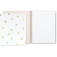 Kate Spade New York Small Concealed Spiral Notebook, 8.25" x 6.75" Journal Notebook with 112 Lined Pages, Joy Dot
