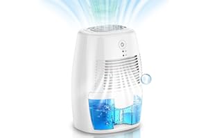 KYAPOO Dehumidifier, 1300 ml Room Electric Dehumidifier, Luftentfeuchter Elektrisch, Small Energy-Saving, Automatic Shut-Off, Portable, Ultra Quiet, Suitable for Bedrooms, Bathrooms and Wardrobes