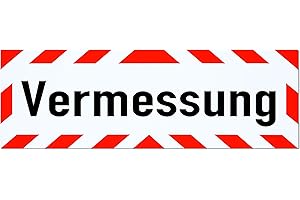 ‎LOHOFOL LOHOFOL Magnetschild Vermessung | Schild magnetisch | mehrere Größen lieferbar (35 x 11 cm)