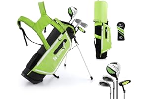 LIFEZEAL Set de Golf para Niños de 5 a 7 Años, Palos de Golf Completos con Bolsa de Transporte Impermeable, Práctica Madera 3, Hierro 7, S y Putter, para Niños diestros