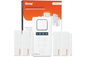 tiiwee X3-XL Allarme per la Casa - Sirena forte da 120 dB, 4 Sensori per Porte e Finestre - Nessun Telecomando Richiesto