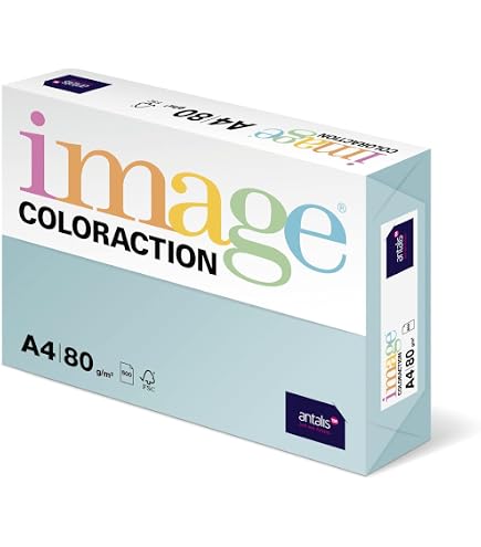 Papier Universel A4 Bleu Clair 80 G/m² - Lot De 50 Feuilles Pour Impression Et écriture