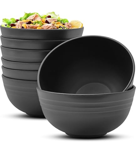 LIVELYPET Onbreekbare Mueslikommen, Set Van 4, 24 Oz Plastic Slakommen Vaatwasser En Magnetronbestendig Lichte Herbruikbare Kom Voor Rijstnoedelsoep Snack Salade Fruit 4 Kleuren 2723644763
