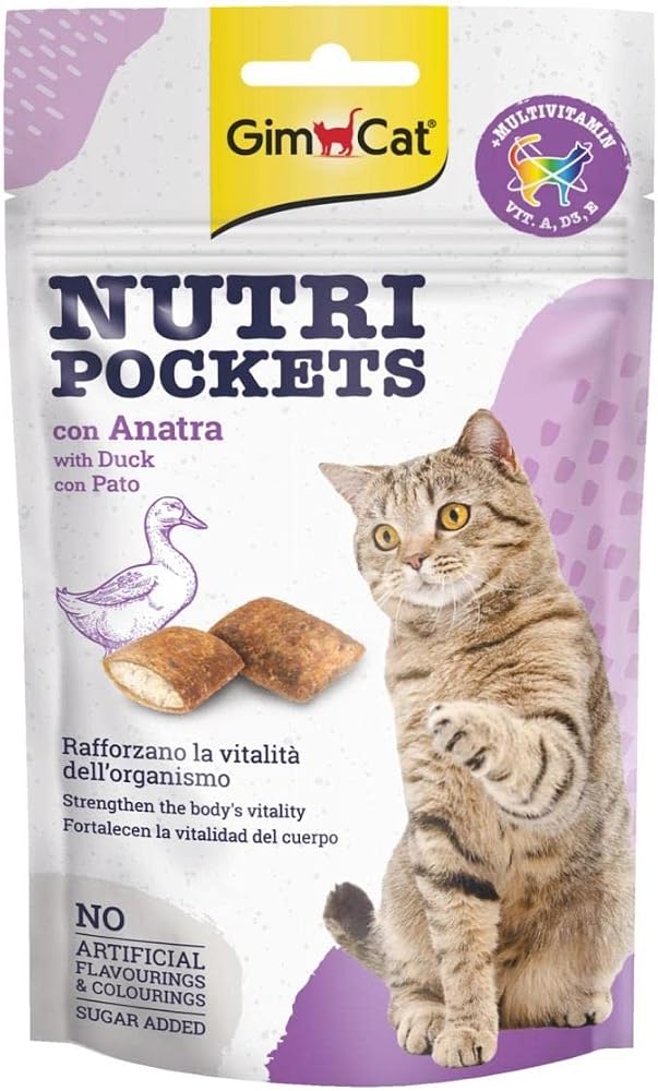 GimCat Nutripockets Ördekli Kedi Ödül Tableti 60gr