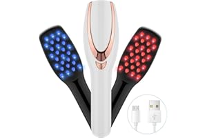 YOPOTIKA Peigne laser pour la croissance des cheveux, rechargeable par USB, anti-chute de cheveux, peigne de massage pour cuir chevelu, portable, empêche la perte de cheveux, peigne anti-perte de cheveux pour