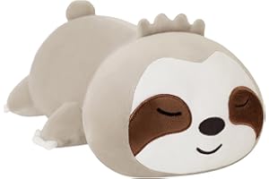 SQEQE Beschwertes Faultier-Plüsch, beschwertes Faultier-Plüschtier für Angst, süßes Plüschtier Kissen Spielzeug Geschenk für Kinder und Erwachsene 25 cm