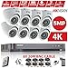 Produktbild HIKVISION 5 MP CCTV Kit Sicherheit System 4 K H.265 DVR 8 CH + & 8 X Sony 5 MP CMOS TVI Full HD Metall Gehäuse IP66 Wasserdicht Indoor Outdoor Weiß Dome Kameras 20 m IR Nacht Vision einfach P2P Remote View UK Verkäufer ds-7208huhi-k1 mit 2000 GB (2 TB) HDD