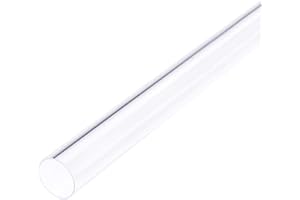 sourcing map 2 tubos de PVC rígidos transparentes de 15 mm de diámetro interior x 16 mm de diámetro exterior x 0,4 m de tubo redondo