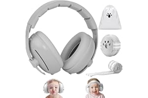 JITIFAZH 2-in-1 Baby Ohrenschützer, Gehörschutz Baby Lärmschutz Kopfhörer (0-4 Jahre), Neugeboren Ohrenschützer mit leichte ABS-Schale & Verstellbares Kopfband, ideal für Schlafreise und Alltag & Events