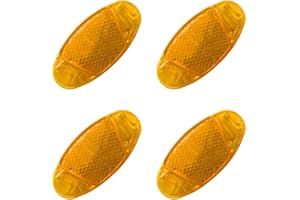 SVUPUE Rueda Reflectora, Reflectores de Bicicleta, para Mejorar la Seguridad Durante la Conducción Nocturna, 4 Piezas, Amarillo