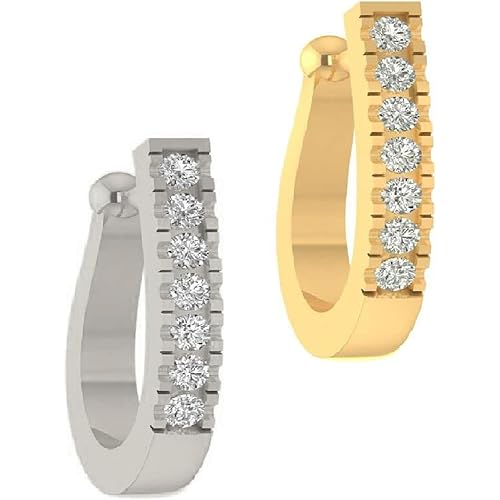 VAMA FASHIONS Clip on Nosepin Without Piercing Pressing Type Nose rings Stud for Women - Combo 2pcs Gold & Silver