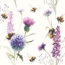 20 Servietten Mit Bienen-Motiv – Aus Recycling-Papier, 33x33 Cm, 3-lagig, Für Tischdeko & Basteln