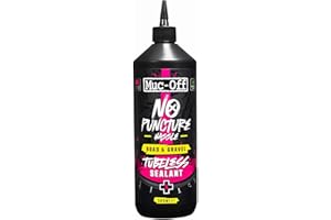 Muc Off No Puncture Hassle Road & Gravel Tubeless Sealant, 80ml - Tubeless Tyre Sealant for Bicycle Puncture Repair - Durable Bike Tyre Sealant for Road, Gravel, Commuter and XC Bikes