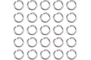 PH PandaHall 100pz Anellini Aperti Acciaio Inox 6mm Anellini per Bigiotteria in Acciaio, Anelli a Molla per Bigiotteria Argento Aperto Anellini per Orecchini Bracciali Gioielli Fai Da Te