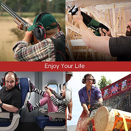 Tsumbay Noise Cancelling Ohrenschützer für Gun Schuss Ear Muffs NRR 34 dB Gehörschutz Kapselgehörschützer mit Weichschaum für Erwachsene und Kinder - 3