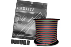 CARLITS 30M 22 AWG 4 Kolory Przedłużacz RGB Przewód Przedłużający, 12 / 24V DC 30M Diody LED 4-Pinowe Przewody Taśma Przedłużająca Szpula Drutu do Taśmy LED 5050 3528 RGB i Zarówki