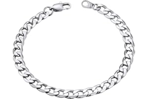 ChainsHouse Kubanische Kette Herren Damen Edelstahl Panzer Armband 19cm 21cm lang Panzerkette 6 8 13MM breit Armskette Schmuck für Jungen Mädchen