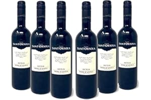 Sant'Orsola Nero d'Avola D.O.C. Sicilia Vin Rouge Italien Set de 6 Bouteilles x 75 cl