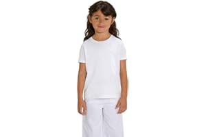 Hilltop T-Shirt Enfant T-Shirt pour Fille et garçon de Bonne qualité - 100% Coton Biologique - Idéal pour Transfert Textile
