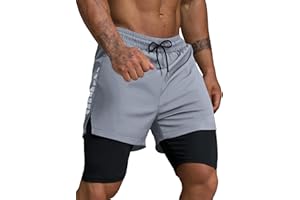 SMATSTYLE Smarstyle Pantaloncini da Corsa Uomo Corti 2in1 Pantaloncini Running Uomo Pantaloncini Sportivi ad Asciugatura Rapida con Tasche da Allenamento Traspiranti