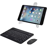 Microcase iPad 9.Nesil 10.2 inch 2021 Bluetooth Klavye ve Mouse (TR Sticker) + Tablet Standı -AL2765