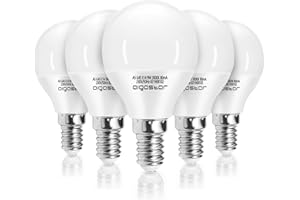 Aigostar - Bombilla LED E14 9W (Equivalente a 62W), Luz Calida 3000K, 840 Lúmenes, CRI> 80, Ahorro de Energía, No Regulable - 5 Unidades