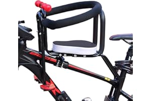 MAJOZ0 Siege Velo Enfant, Avant Vélo Siège Bébé Siège à Bicyclette avec Garde-Corps, Dossier et Pédale (pour Enfant de 2 à 6 Ans)