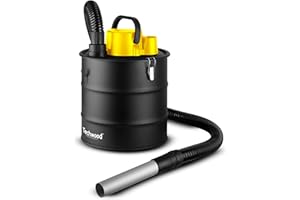 Techwood Aspirador de Cenizas 20L TACS-1226, 20 Liters, Black