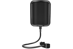 Aokeo profesjonalny mikrofon pop filtr do mikrofonu Blue Yeti, Snowball, HyperX QuadCast i każdego innego mikrofonu