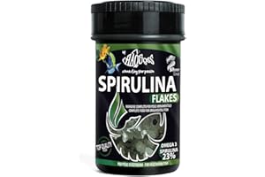 Haquoss Spirulina & Chlorella Flakes Mangime in Scaglie per Pesci Vegetariani, 100 ml/16 gr