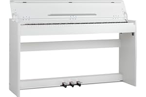 McGrey DP-18 WM E-Piano - 88 gewichtete Tasten mit Hammermechanik und Anschlagdynamik - 128 Klänge - Dual- und Split-Funktion - Tastaturabdeckung - 3 Pedale - Weiß matt