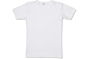 Ellepi 6 Canotte o Magliette Intime Bimbo in Puro Cotone Anallergico con Cuciture Comfort Colore Bianco.