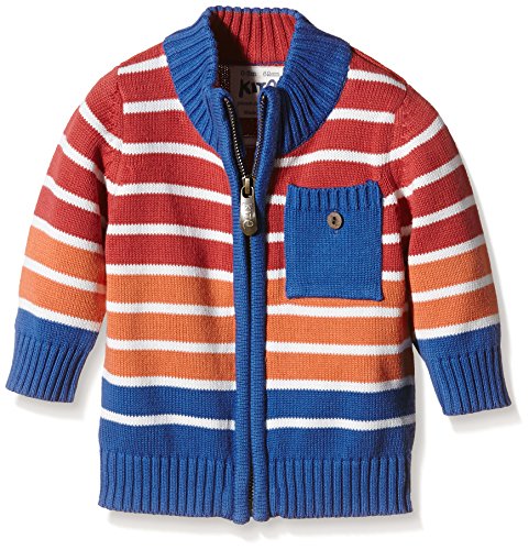Kite Baby-Boys Stripy Knitted Cardi Striped Long Sleeve Cardigan, Multicoloured (Multi), 0-3 Months (Manufacturer Size:0-3M))
