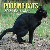 pooping cats calendar 2021 funny cat lover wall calendar gag joke gift women men crazy lady birthday white elephant party secret santa exchange stocking filler christmas summers ellon amazon de bucher
