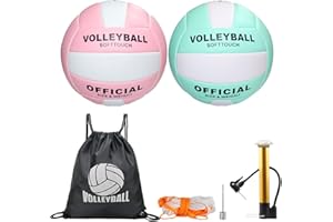 Aikelai 6 Stücke Sports Volleyball Kinder Offizieller Größe 5,Soft Touch Beach Volleyball Zubehör,Beachvolleyball für Outdoor Indoor